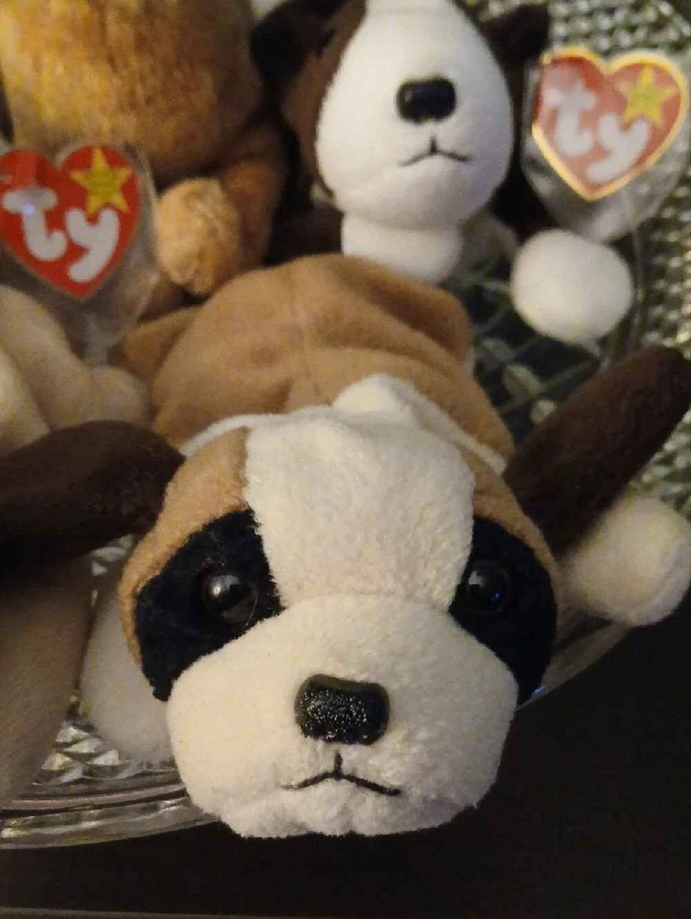 VINTAGE Ty Classic Plush Puppy Collection - Beige/Brown Small Pet Toys